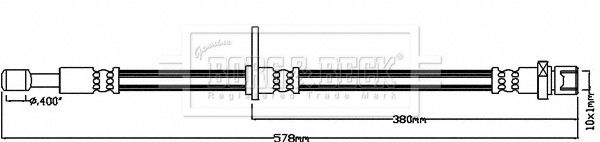 BORG & BECK Bremžu šļūtene BBH8202